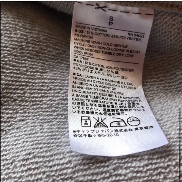 Banana Republic gray open front sweatshirt cardigan s… - Picture 9 of 10